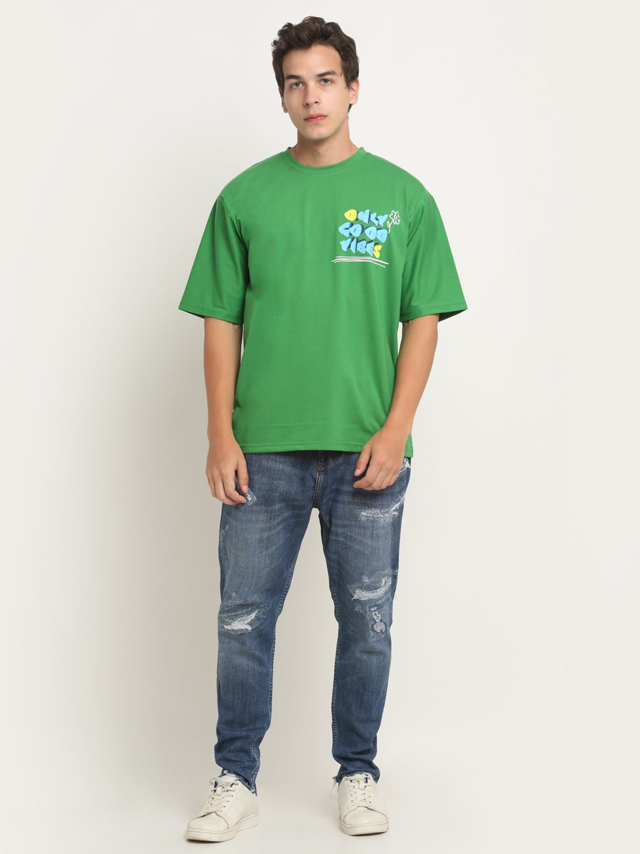 Good Vibes Only - Green Oversized T-Shirt – Theorem