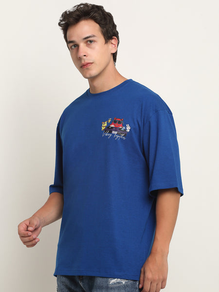 Vibing Together Fnb Blue Oversized T-Shirt