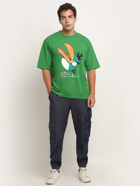 Hyper Bird - Green Oversized T-Shirt
