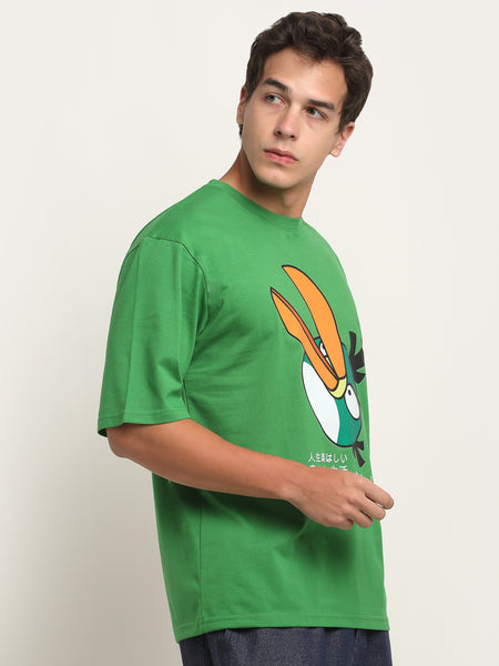 Hyper Bird - Green Oversized T-Shirt