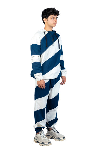 Re-Purposed Diagonal Stripe Co-Ordinated Set