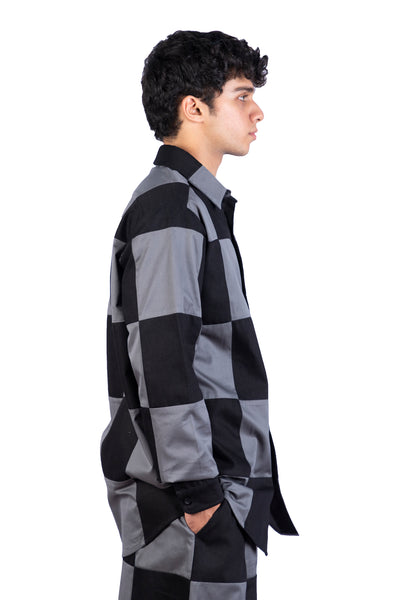 Marshall Patchwork Checkered Loose Fit Trousers