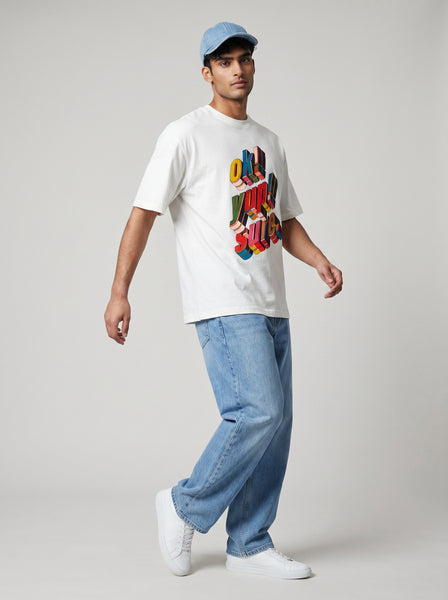 Theorem Ok Yup Sure Front Oversized T-Shirt - White