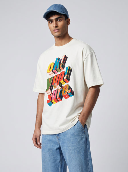 Theorem Ok Yup Sure Front Oversized T-Shirt - White