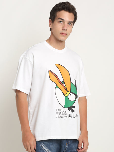 Hyper Bird - White Oversized T-Shirt