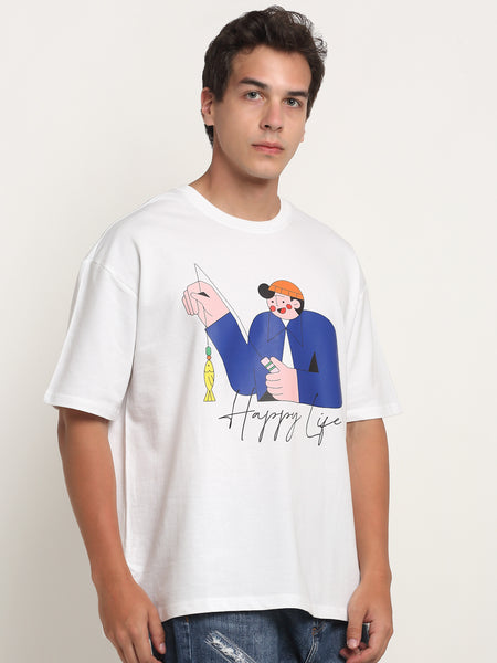 Happy Life Oversized T-Shirt