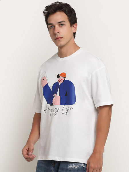 Happy Life Oversized T-Shirt