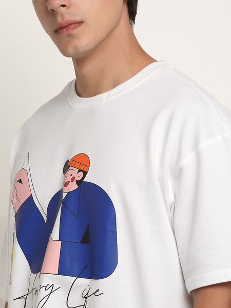 Happy Life Oversized T-Shirt