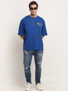 Vibing Together Fnb Blue Oversized T-Shirt