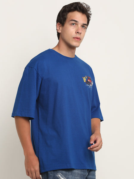 Vibing Together Fnb Blue Oversized T-Shirt