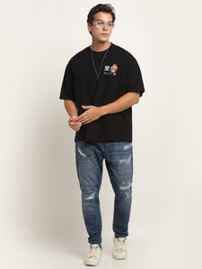 Dancing Mamba - Black Oversized T-Shirt