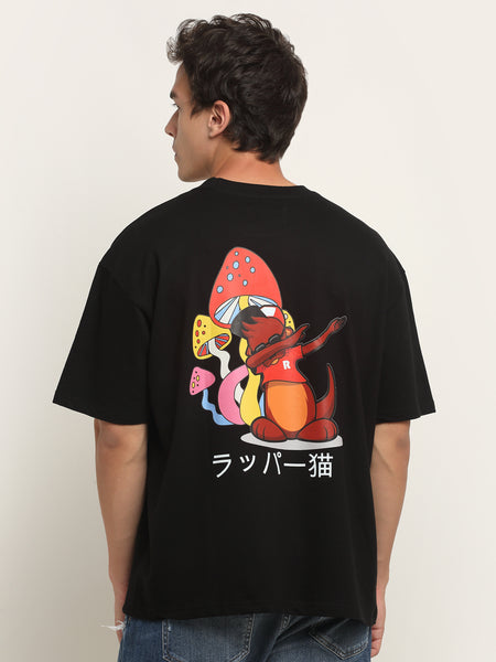 Dancing Mamba - Black Oversized T-Shirt