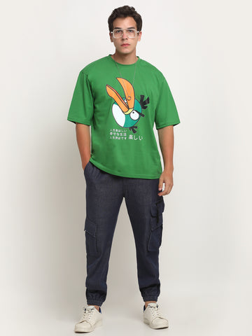 Hyper Bird - Green Oversized T-Shirt
