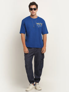 Life Happens - Blue Oversized T-Shirt