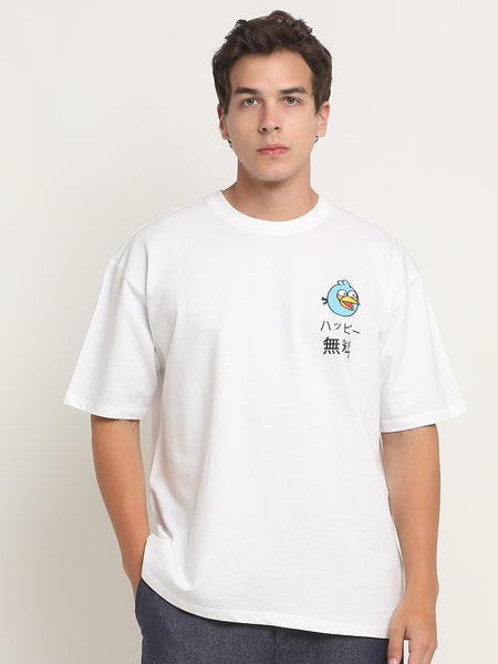 Vroom Tweet - White Oversized T-Shirt
