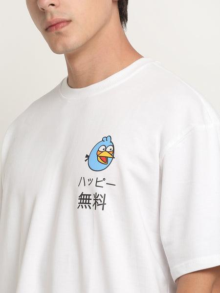 Vroom Tweet - White Oversized T-Shirt