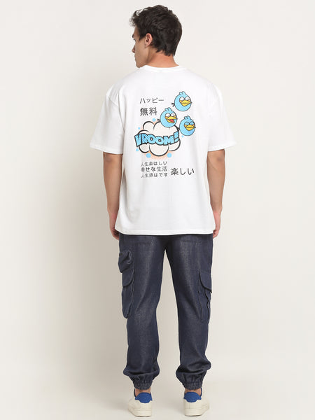 Vroom Tweet - White Oversized T-Shirt