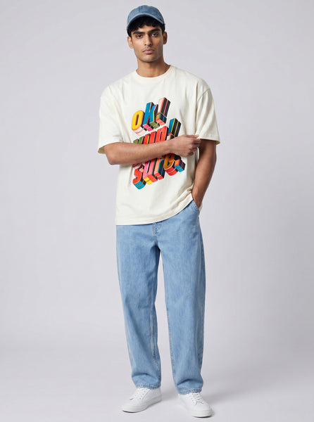 Theorem Ok Yup Sure Front Oversized T-Shirt - White
