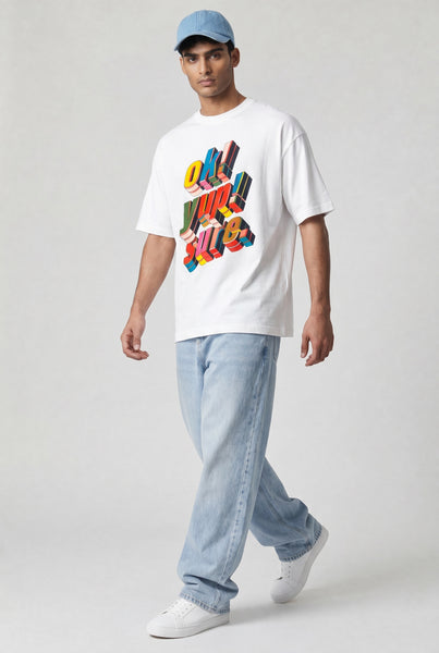 Theorem Ok Yup Sure Front Oversized T-Shirt - White