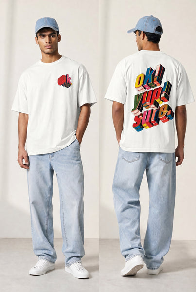 Theorem Ok Yup Sure F&B Oversized T-Shirt - White