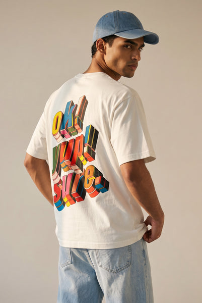 Theorem Ok Yup Sure F&B Oversized T-Shirt - White