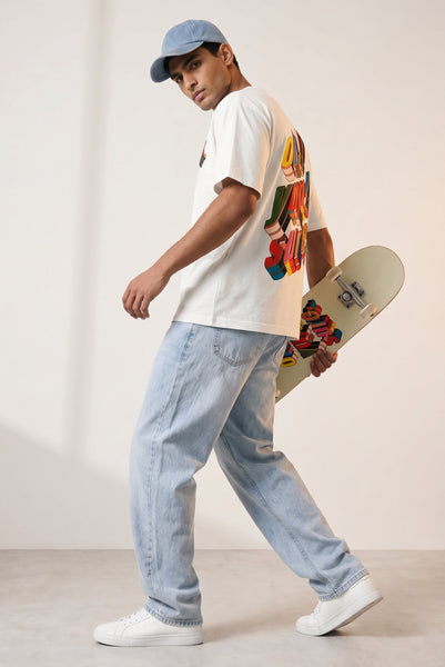 Theorem Ok Yup Sure F&B Oversized T-Shirt - White