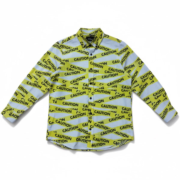 Caution Printed Stripe Shirt