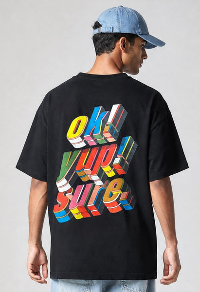 Theorem Ok Yup Sure F&B Oversized T-Shirt - Black