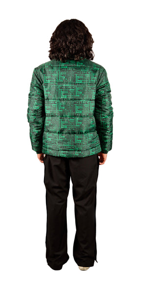 All Over Theorem Printed Quilted Jacket