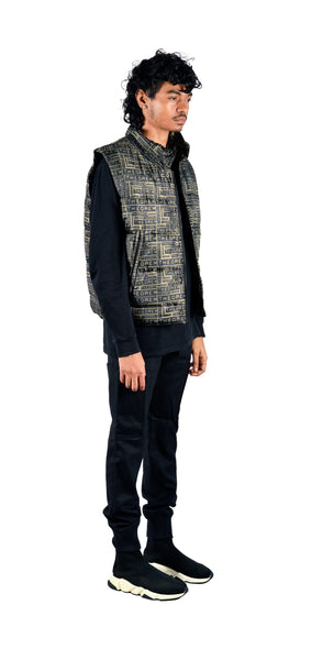 All Over Theorem Printed Quilted Gilet