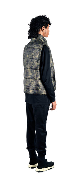 All Over Theorem Printed Quilted Gilet