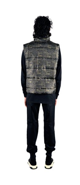All Over Theorem Printed Quilted Gilet