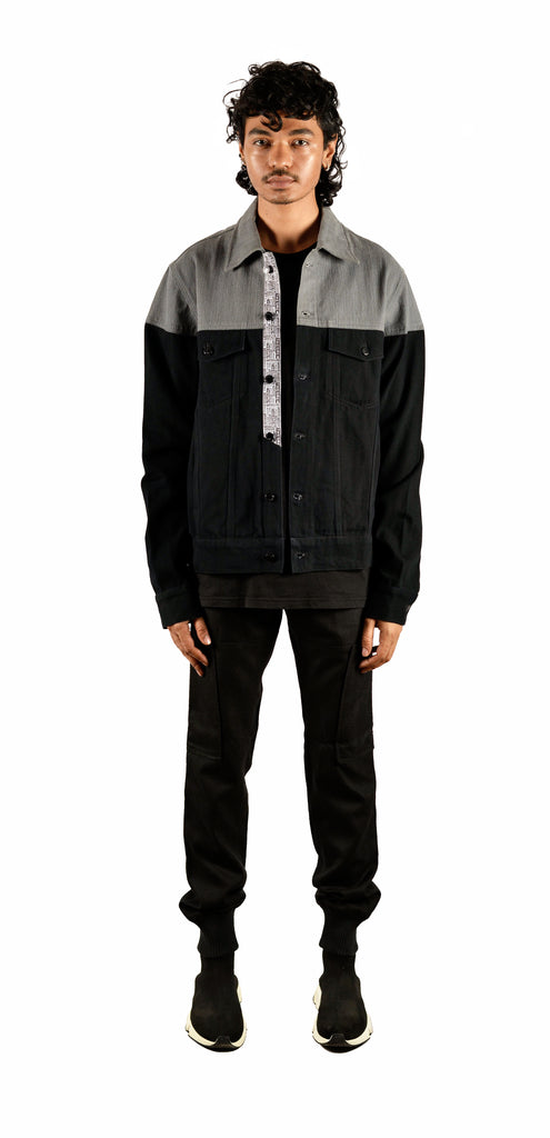 Color Blocked Denim Jacket Theorem