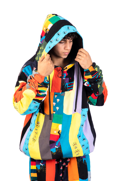 Theorem Socks Patchwork Hoodie