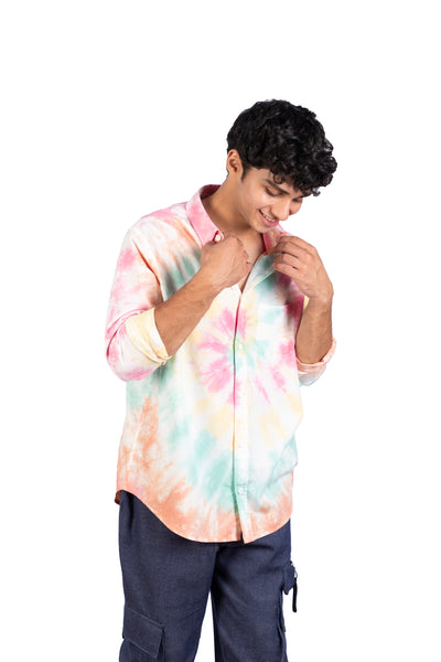 Happy Spiral Tie Dye Shirt