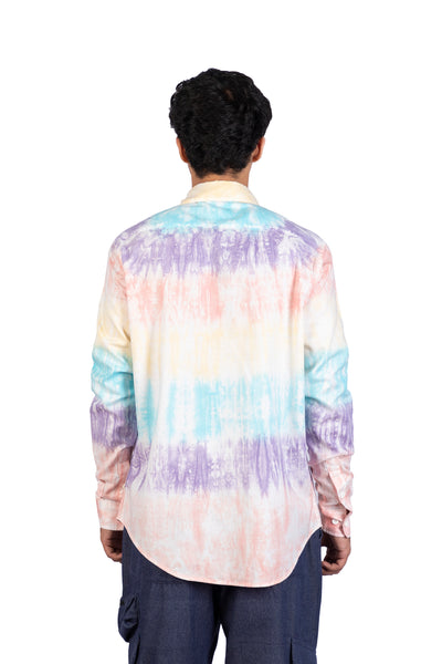 Rainbow Stripe Tie Dye Shirt