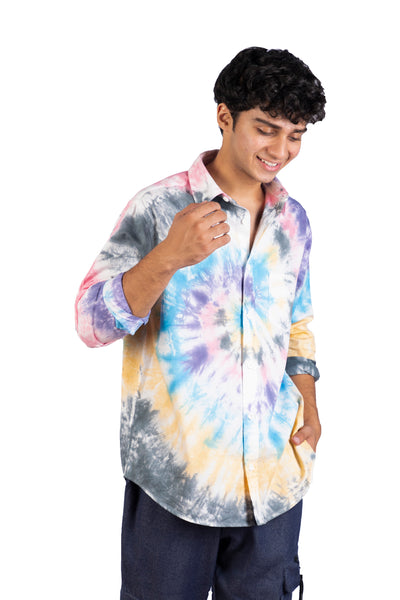 Multi Color Spiral Tie Dye Shirt