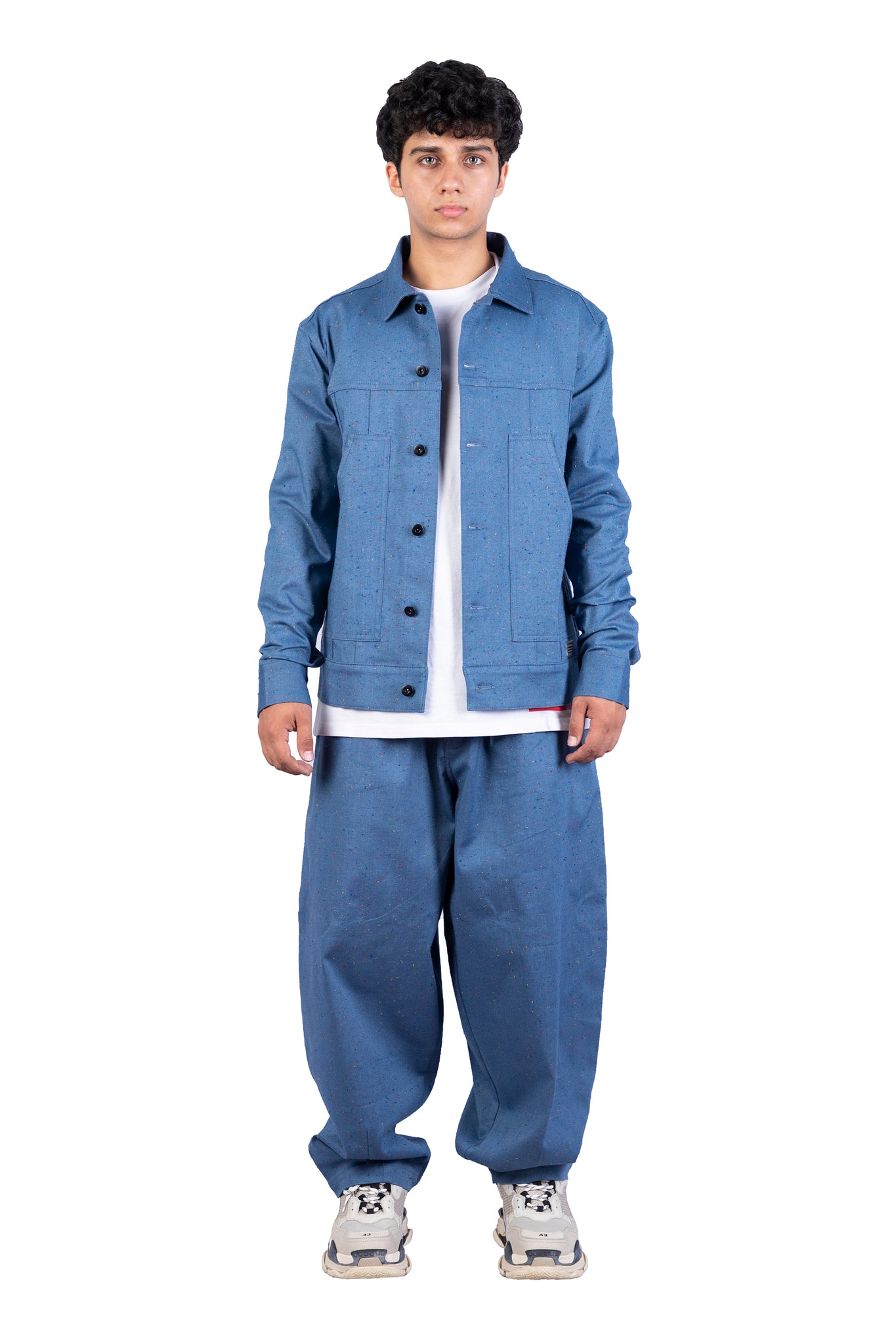 Theorem Melange Denim Extra Loose fit Explora Trousers