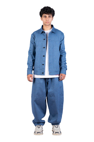Theorem Melange Denim Extra Loose fit Explora Trousers