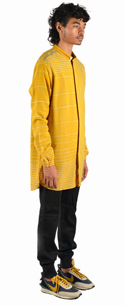 Merino Wool Natural Col Batik Dyed Shirt
