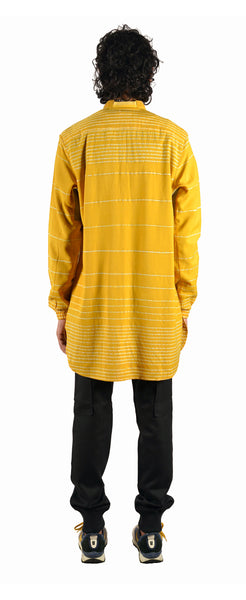 Merino Wool Natural Col Batik Dyed Shirt