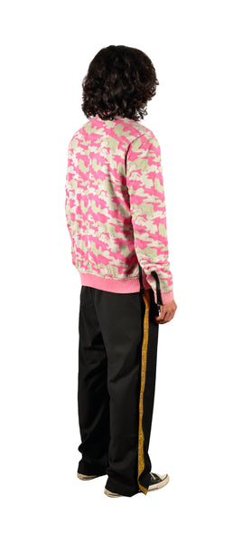 Camo Zip Detailed Bomber Jacket