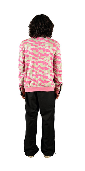 Camo Zip Detailed Bomber Jacket